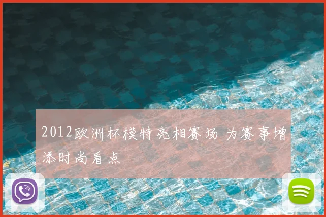 2012欧洲杯模特亮相赛场 为赛事增添时尚看点