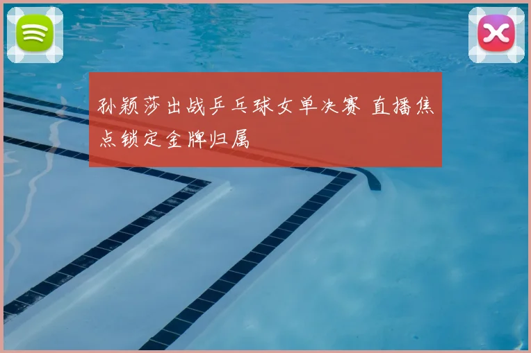 孙颖莎出战乒乓球女单决赛 直播焦点锁定金牌归属